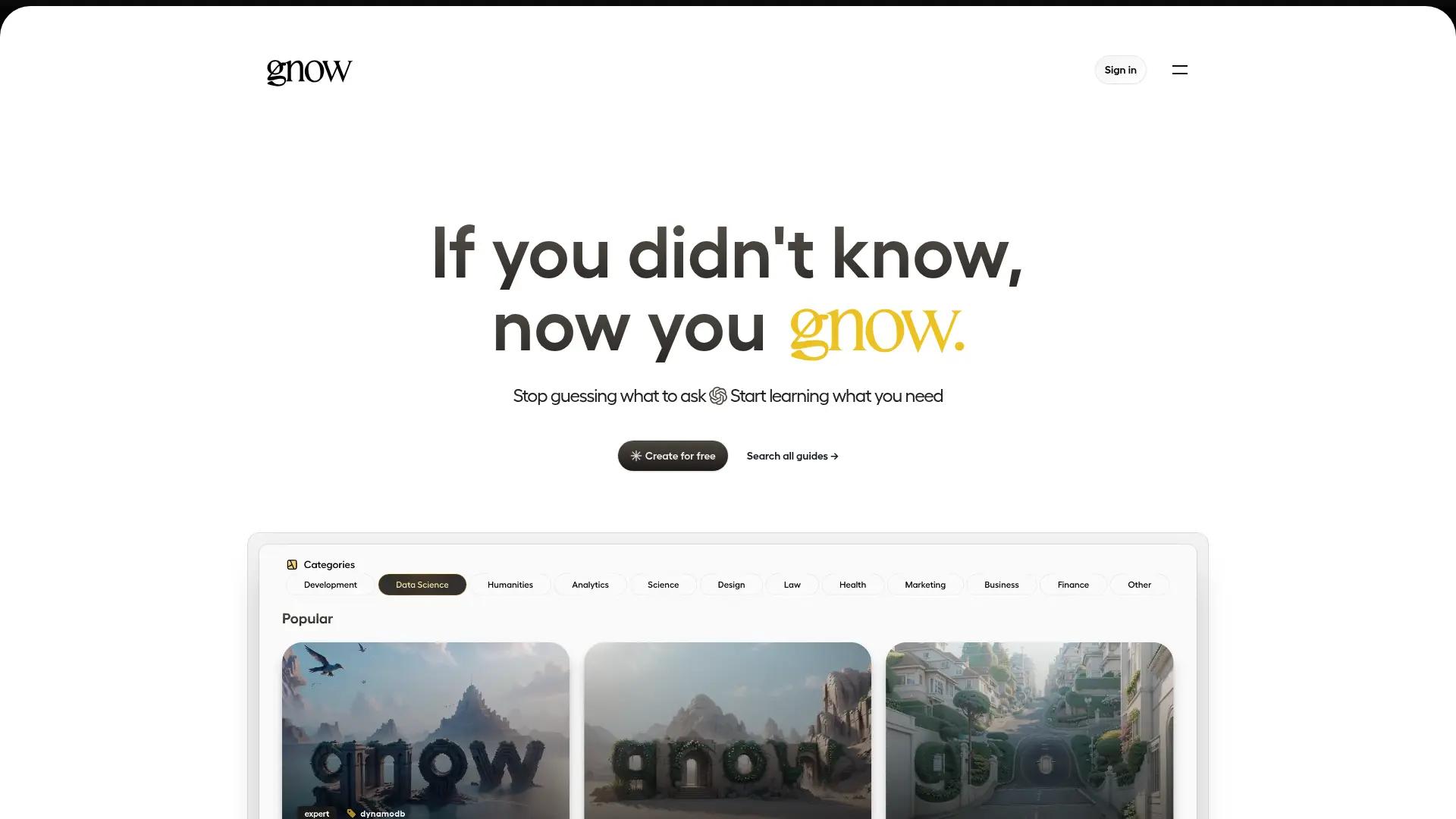 gnow screenshot