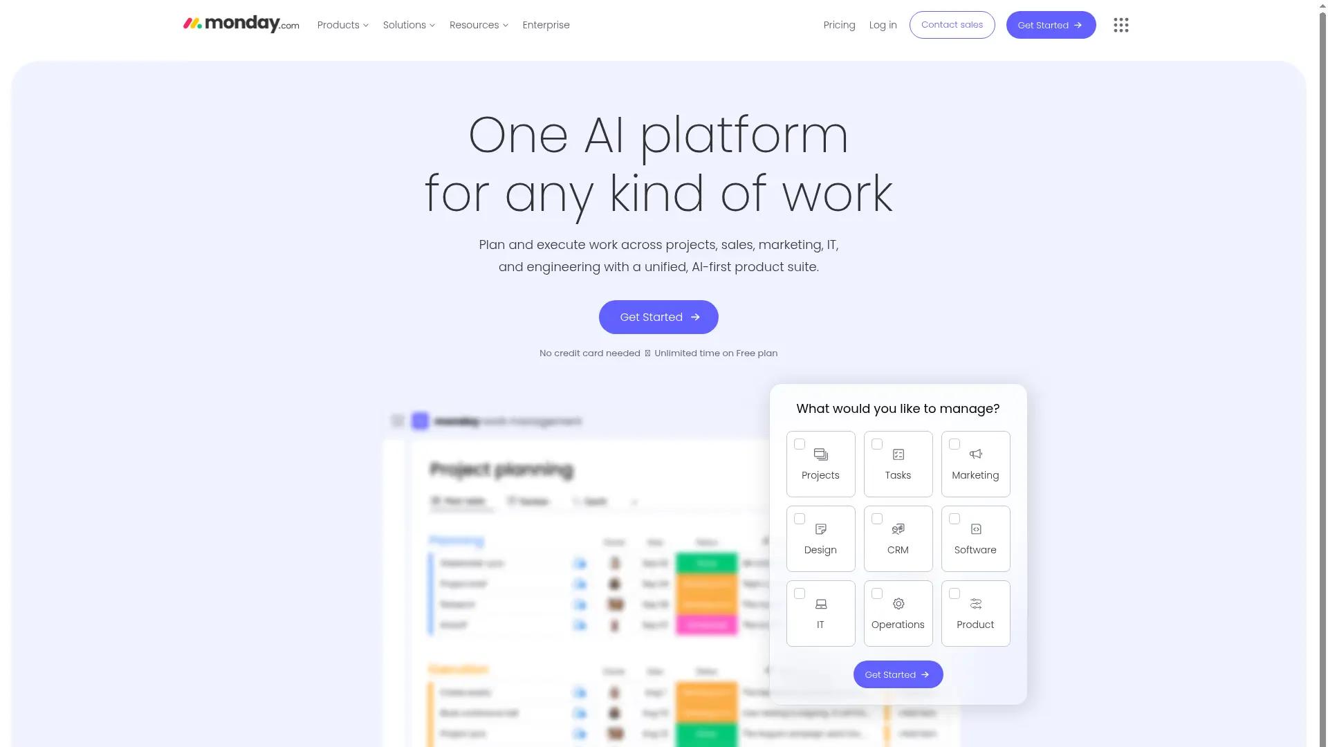 monday.com screenshot