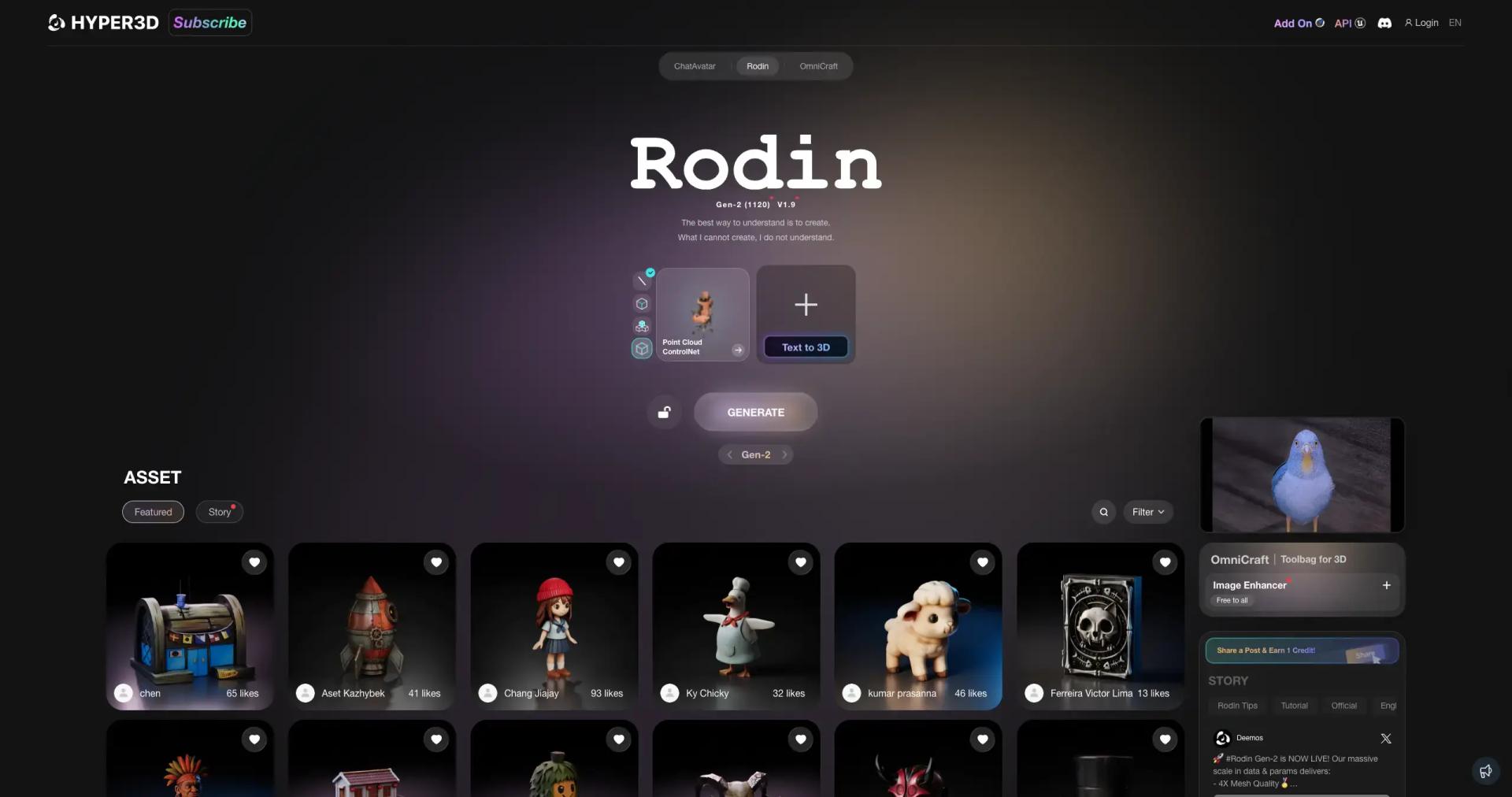 Rodin by Hyper3D screenshot