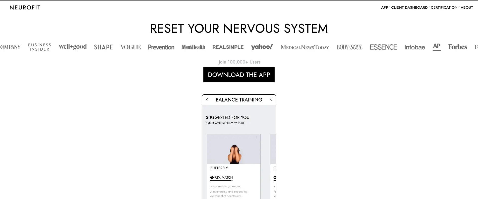 NEUROFIT screenshot