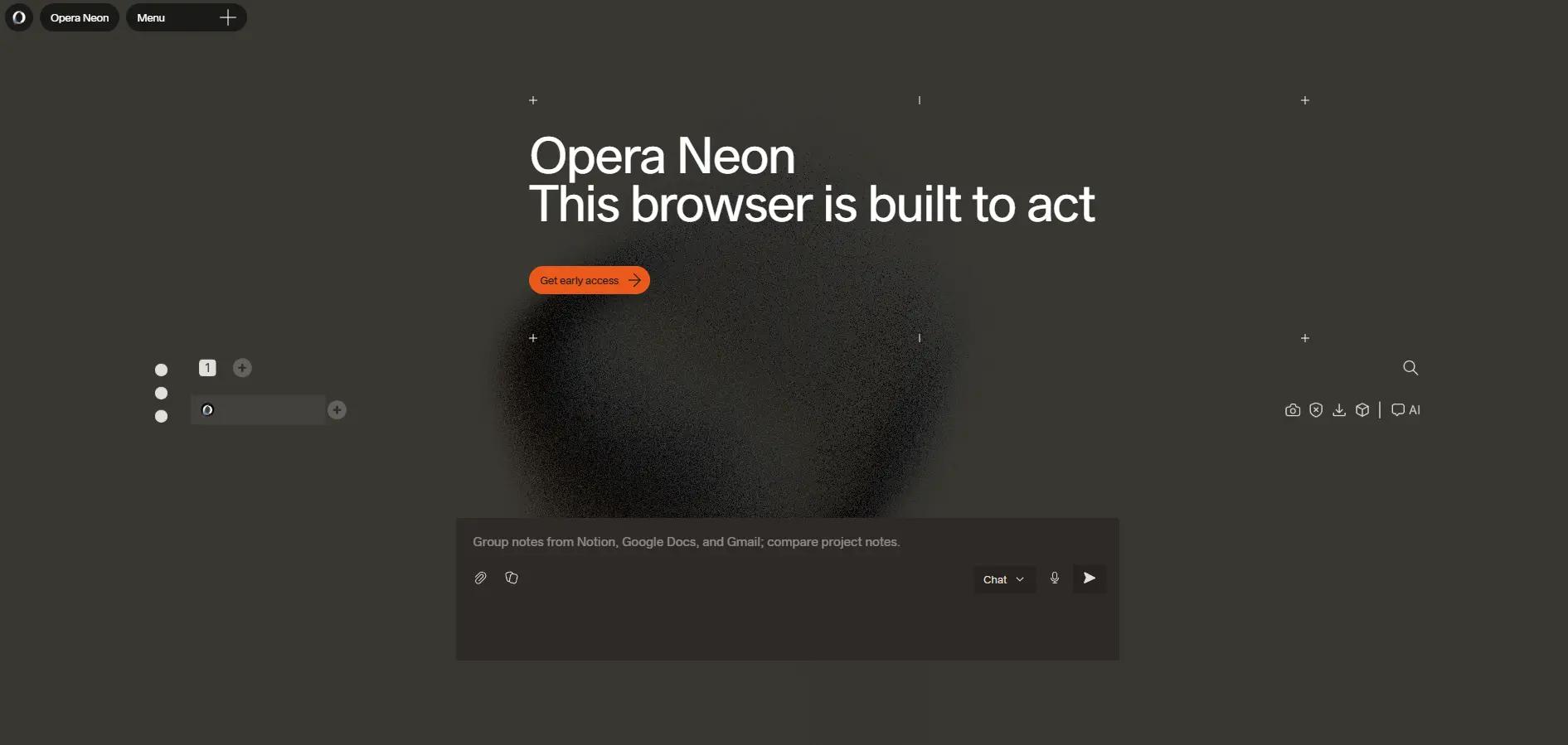 Opera Neon screenshot