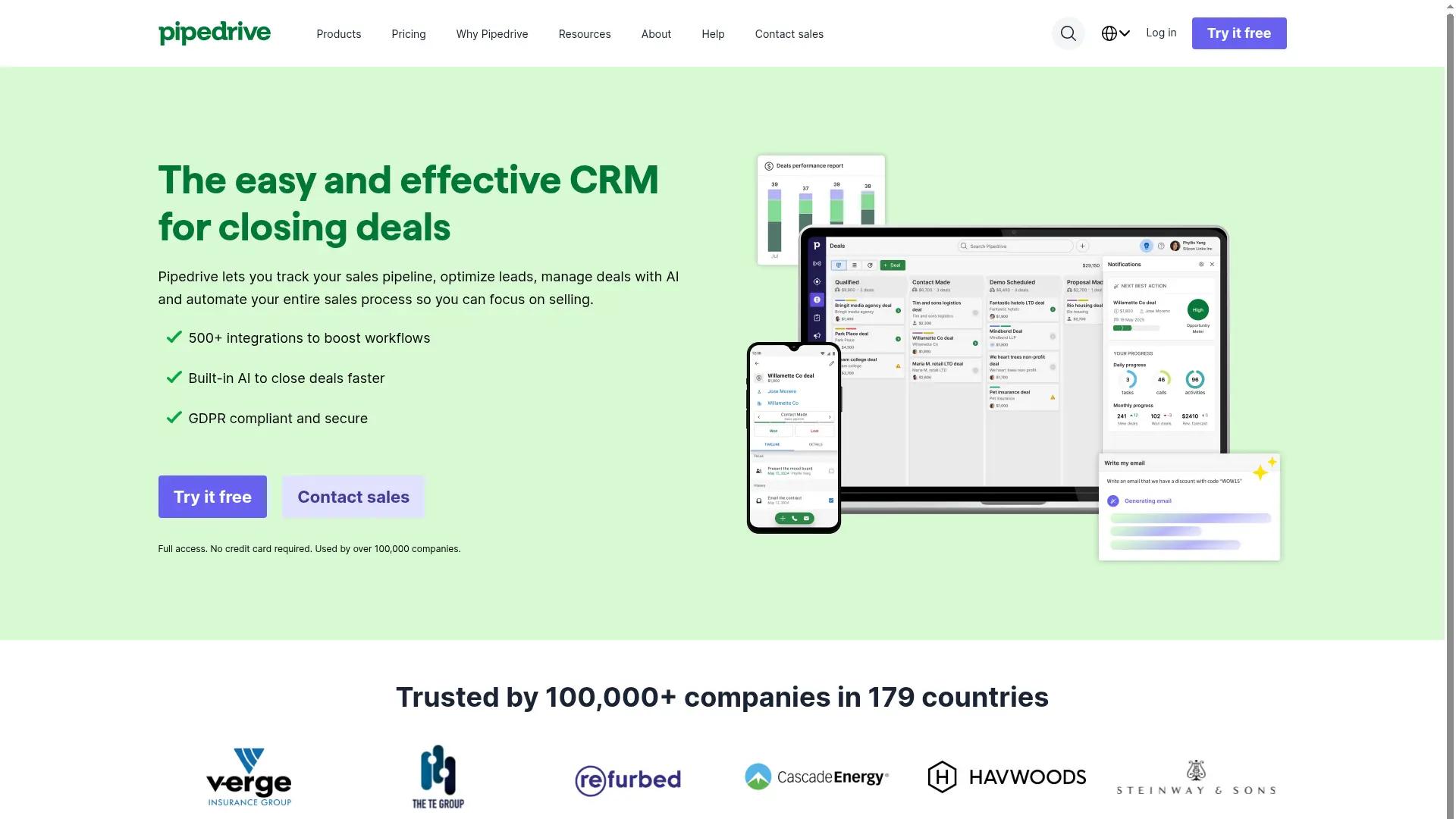 Pipedrive screenshot