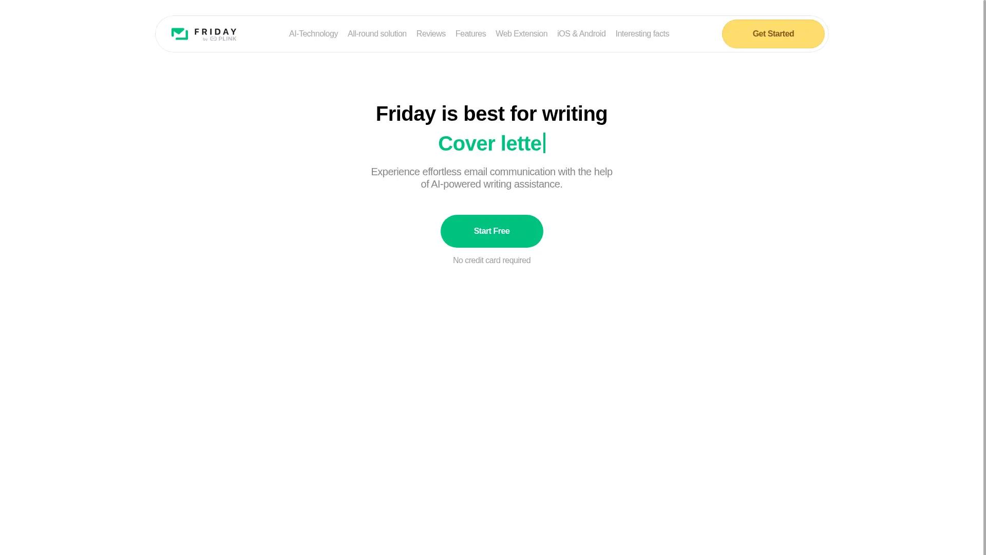 Friday: AI Email Writer screenshot
