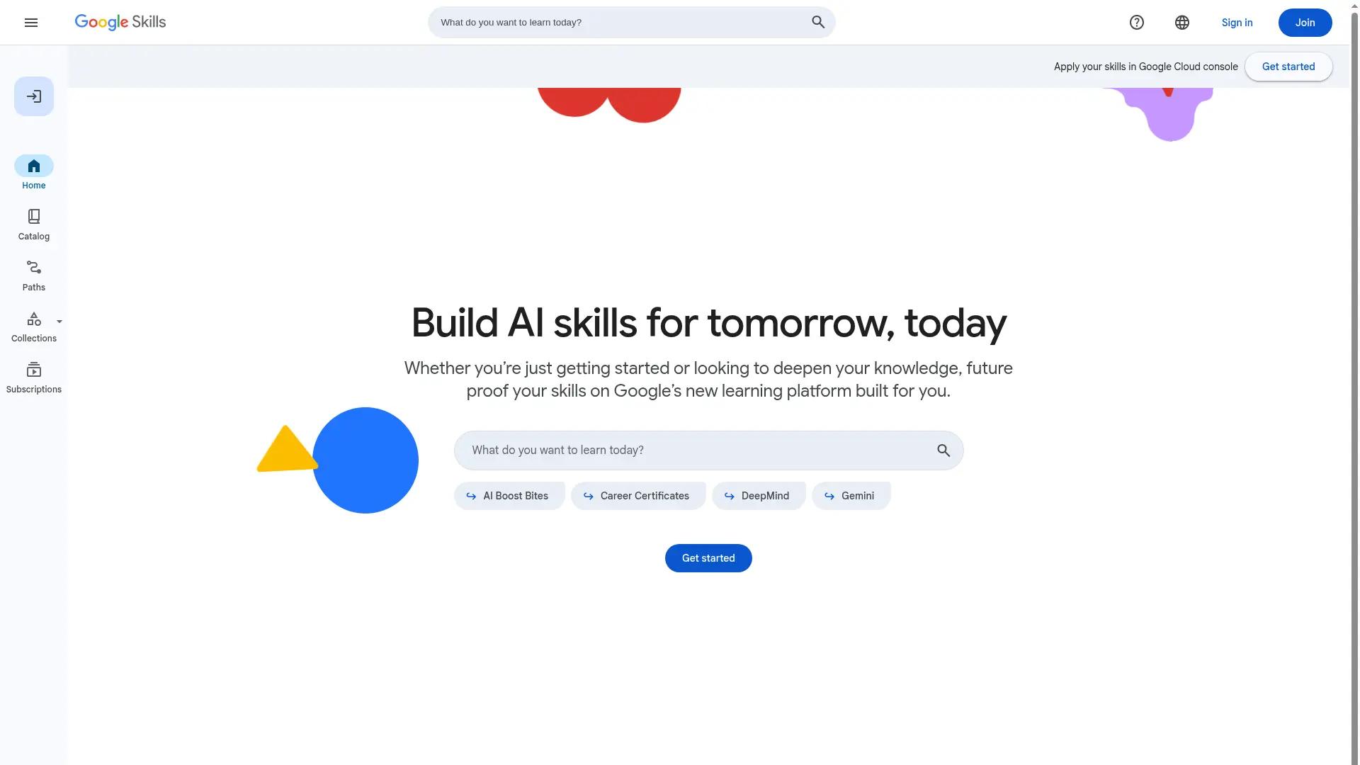 Google Skills screenshot