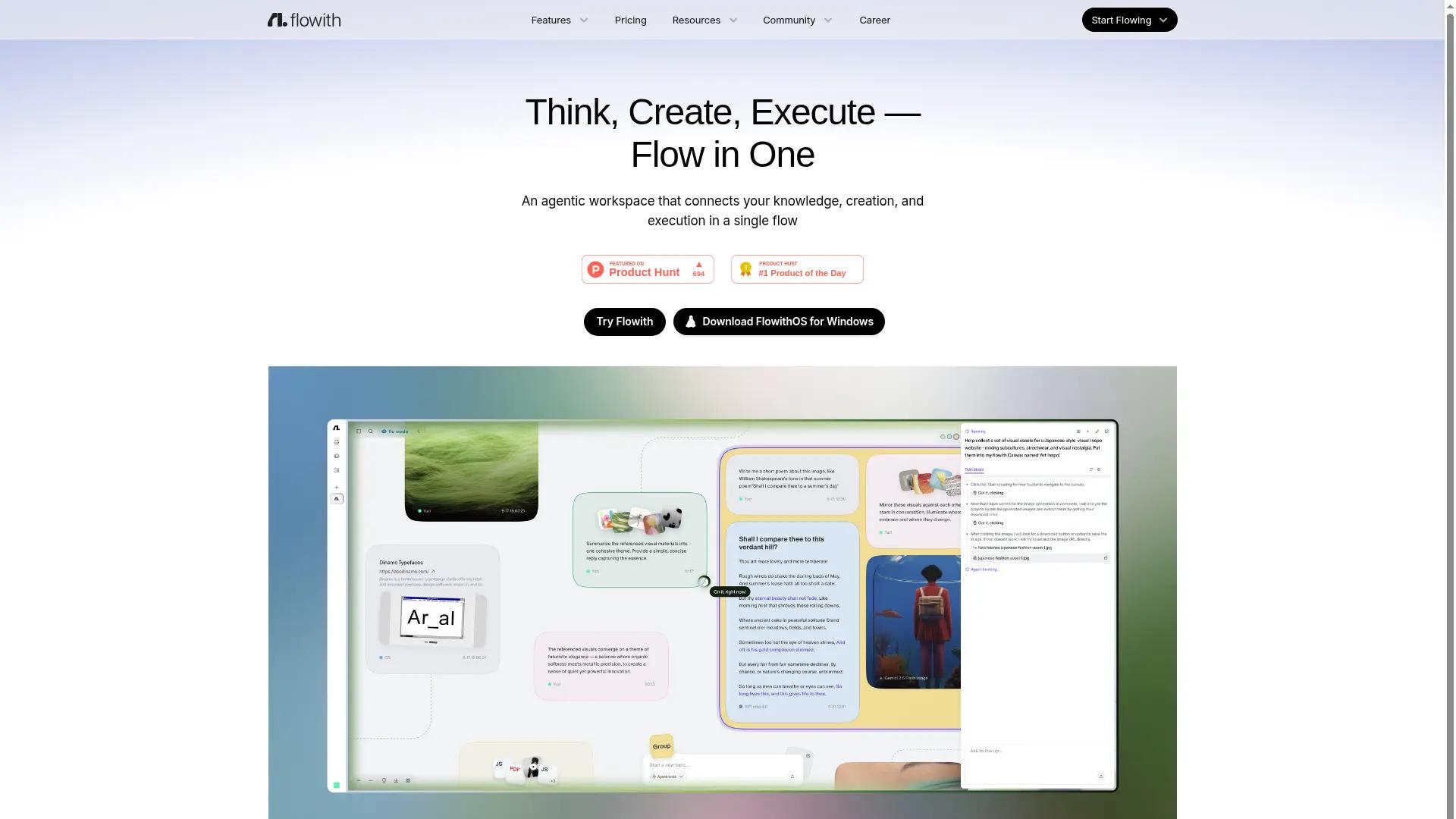 Flowith AI screenshot
