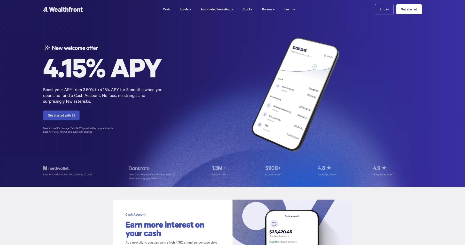 Wealthfront screenshot