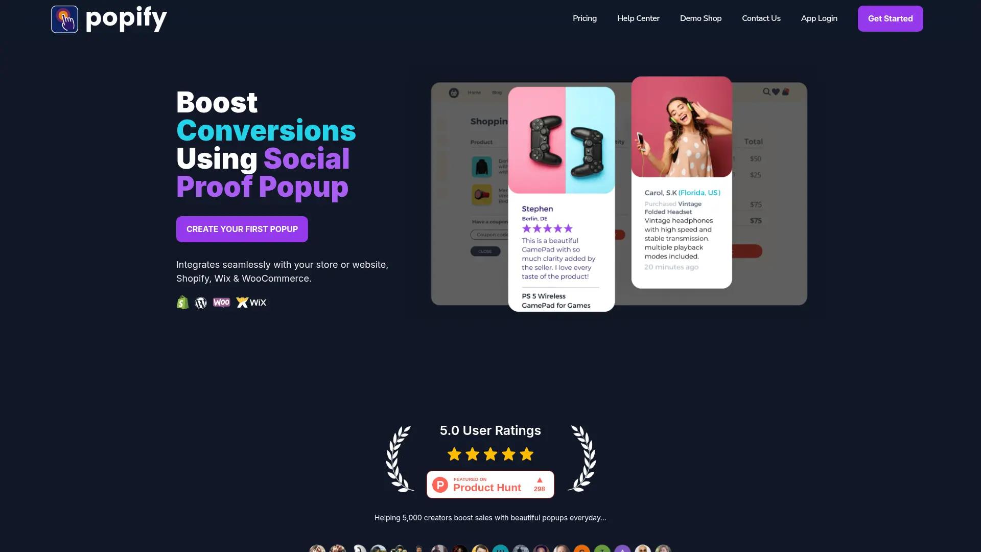 Popify Social Proof Popup notifications screenshot