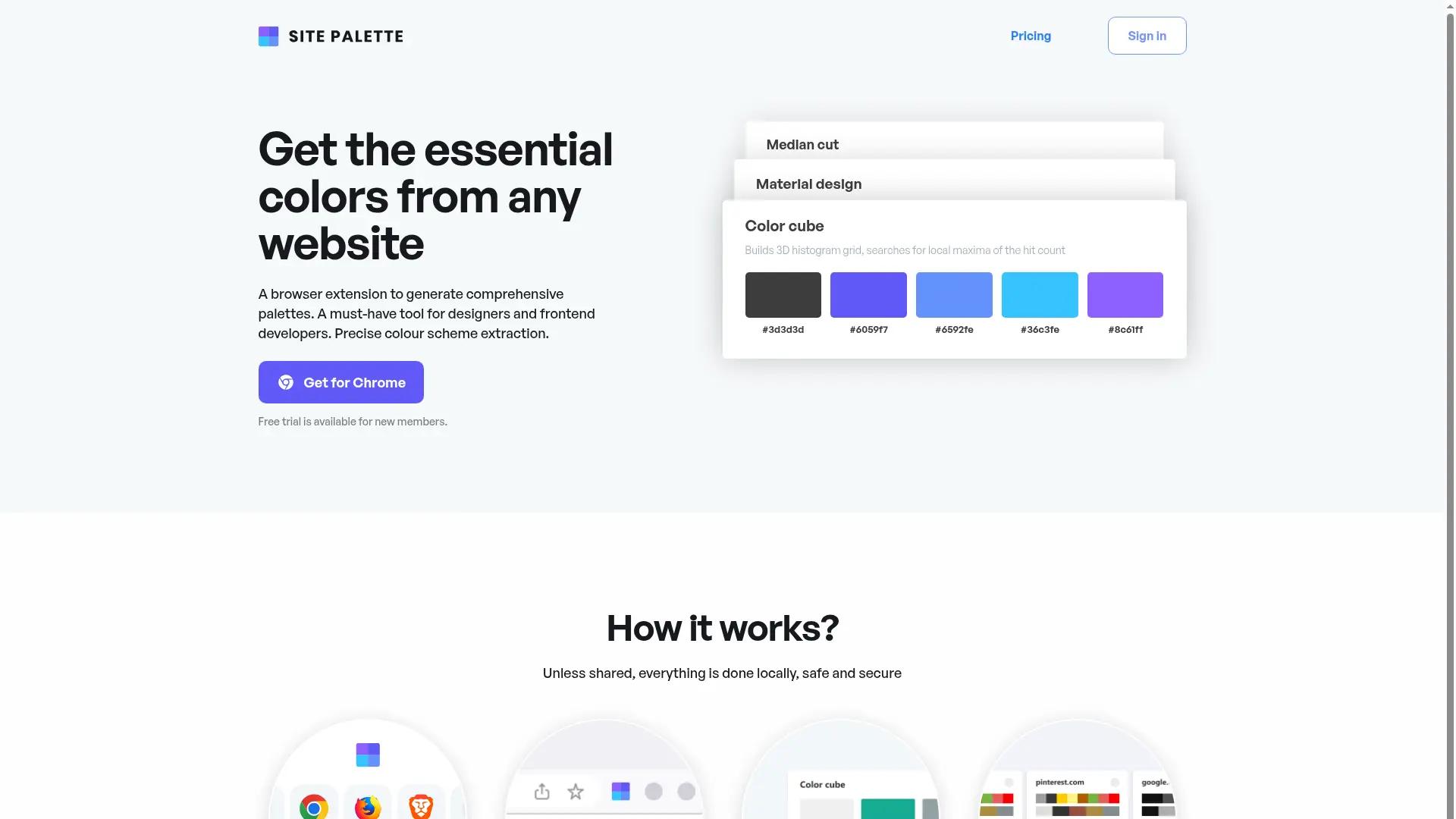 Site Palette screenshot
