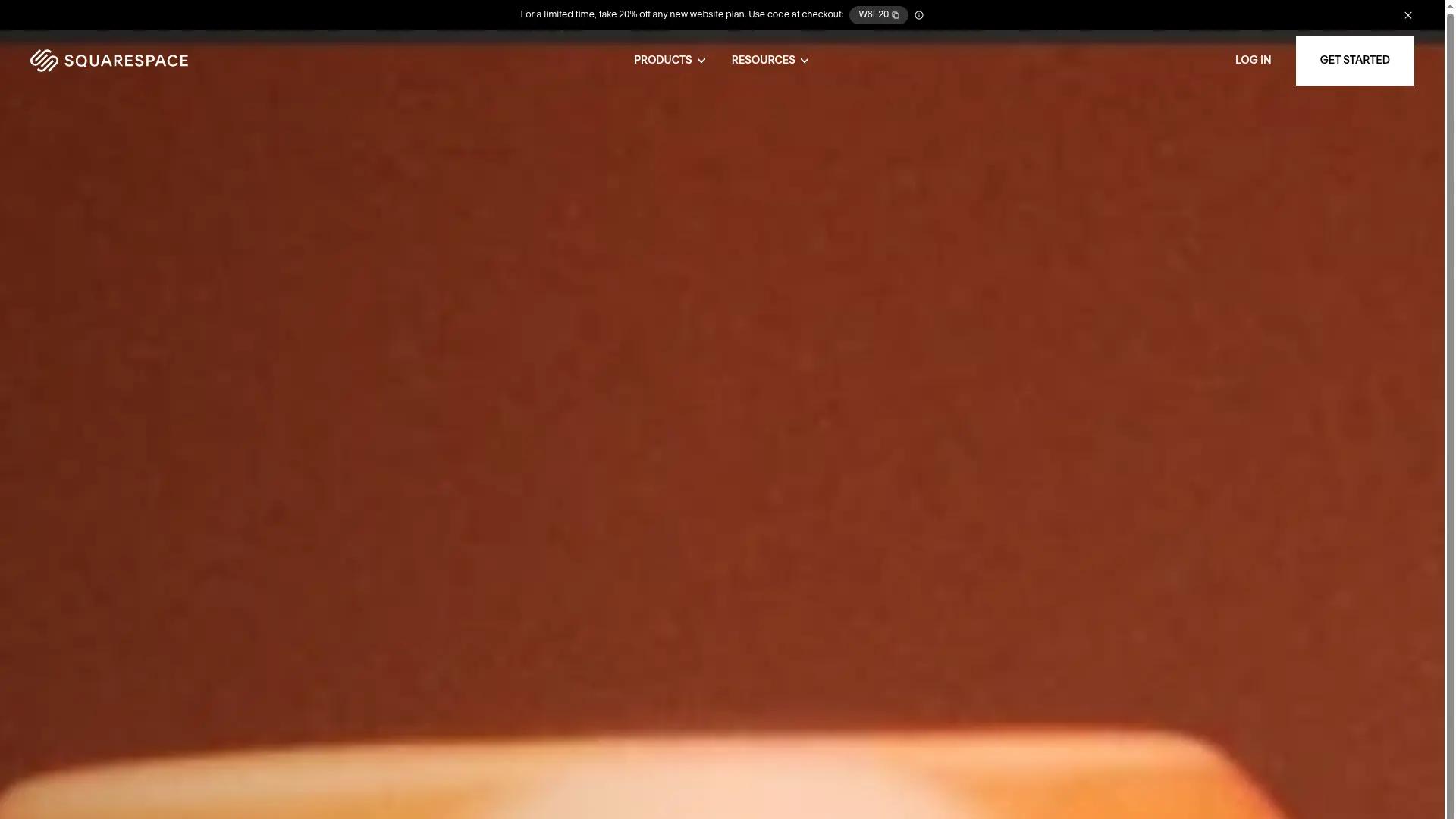 Squarespace screenshot