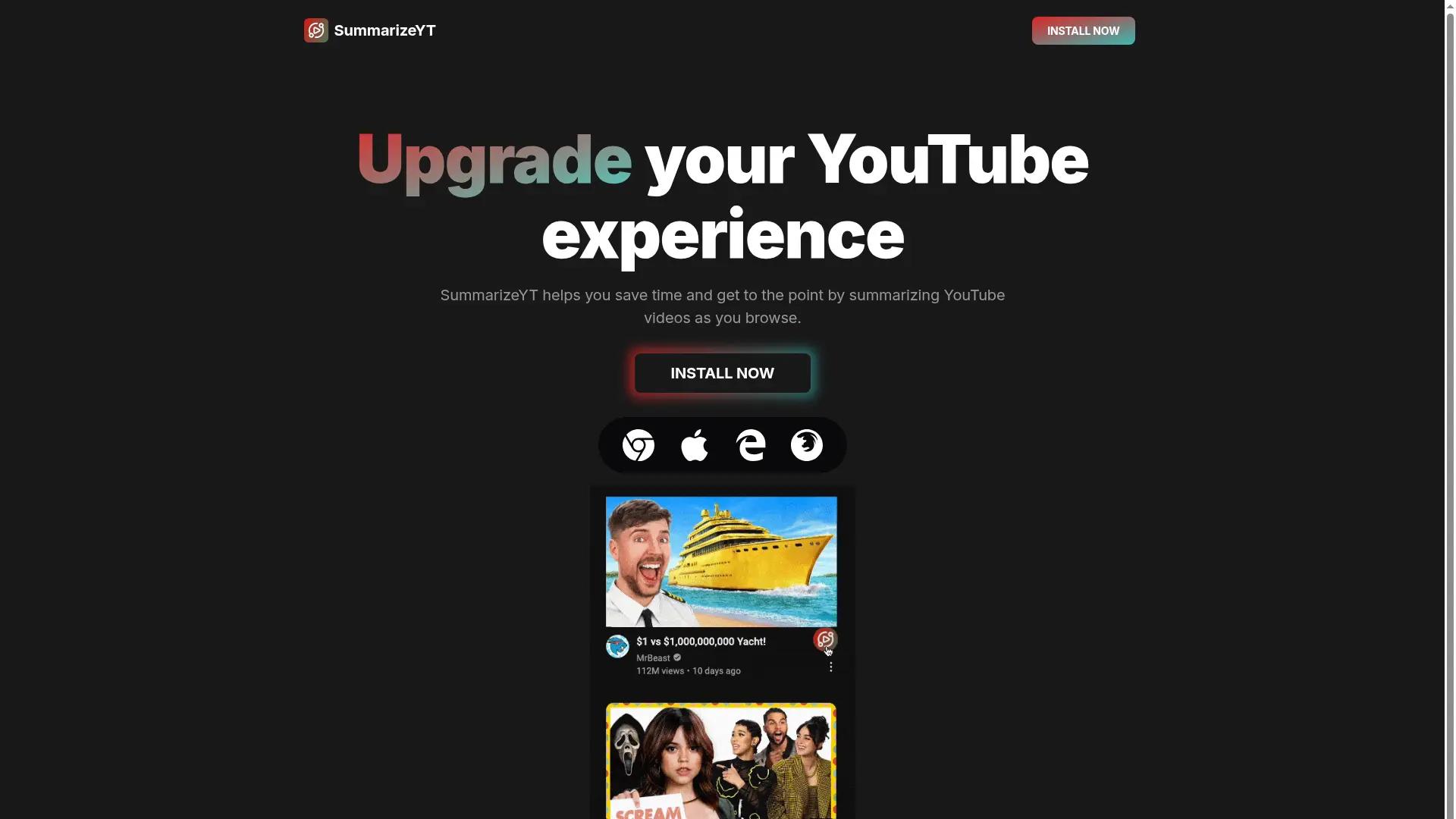 SummarizeYT screenshot