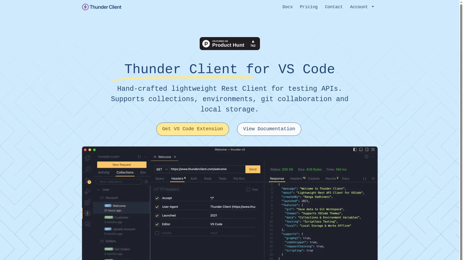 Thunder Client screenshot