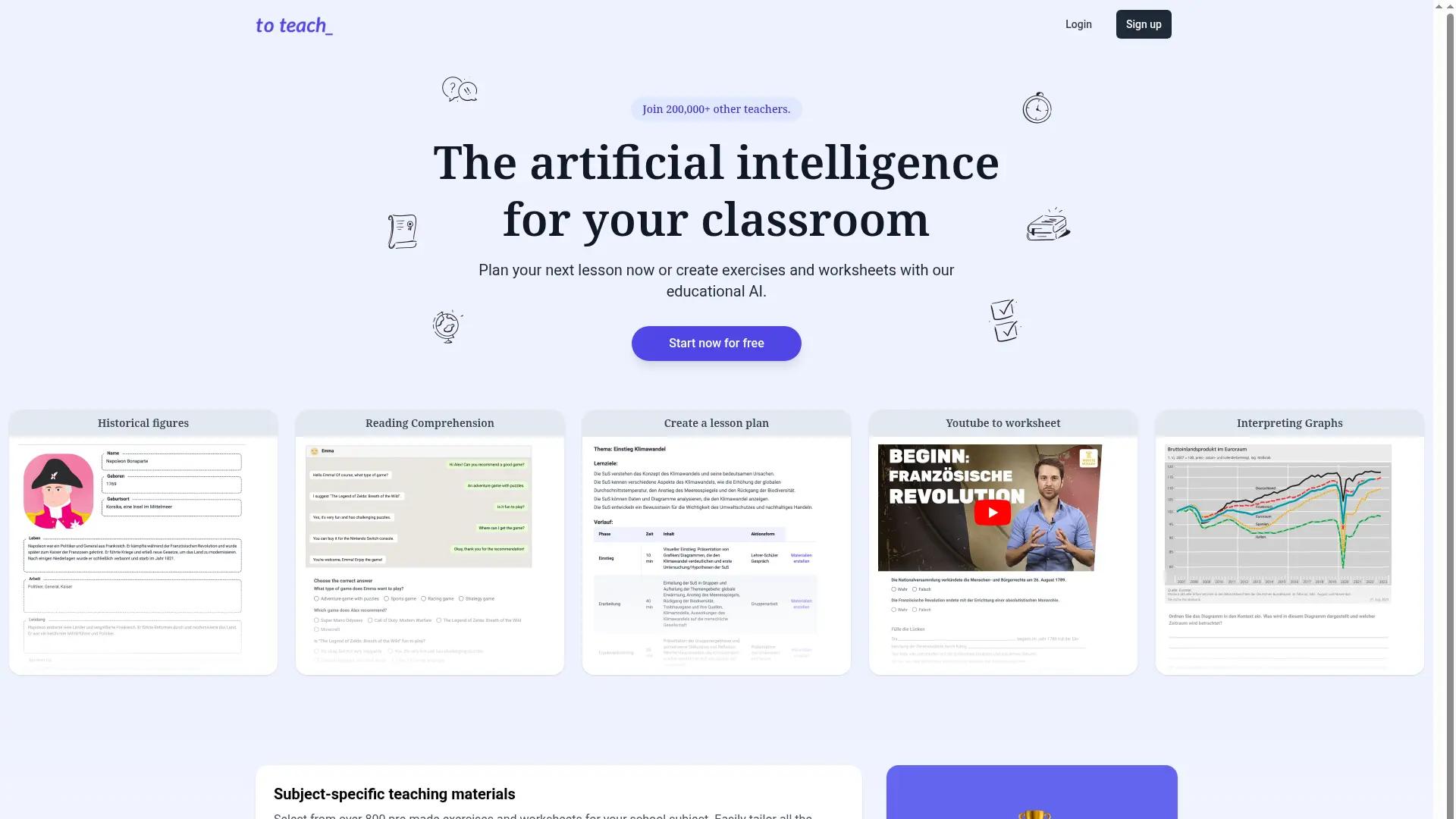 to-teach AI screenshot