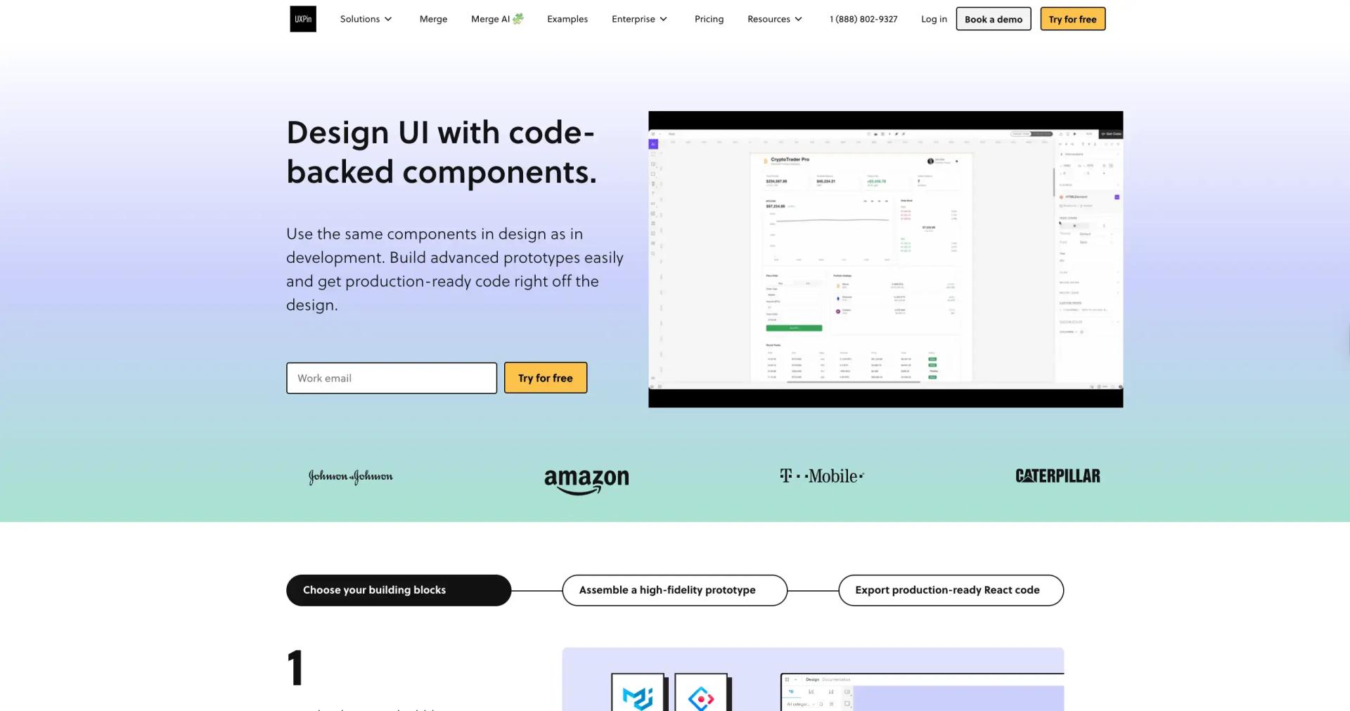 UXPin Merge UI Builder screenshot