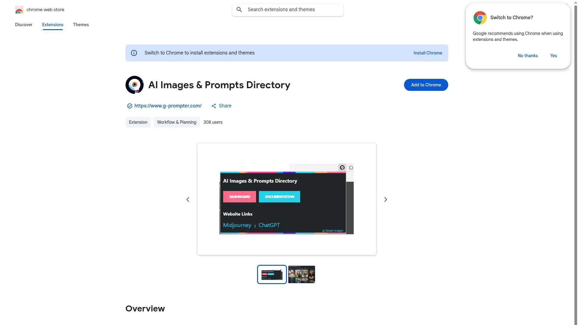 AI Image Directory screenshot