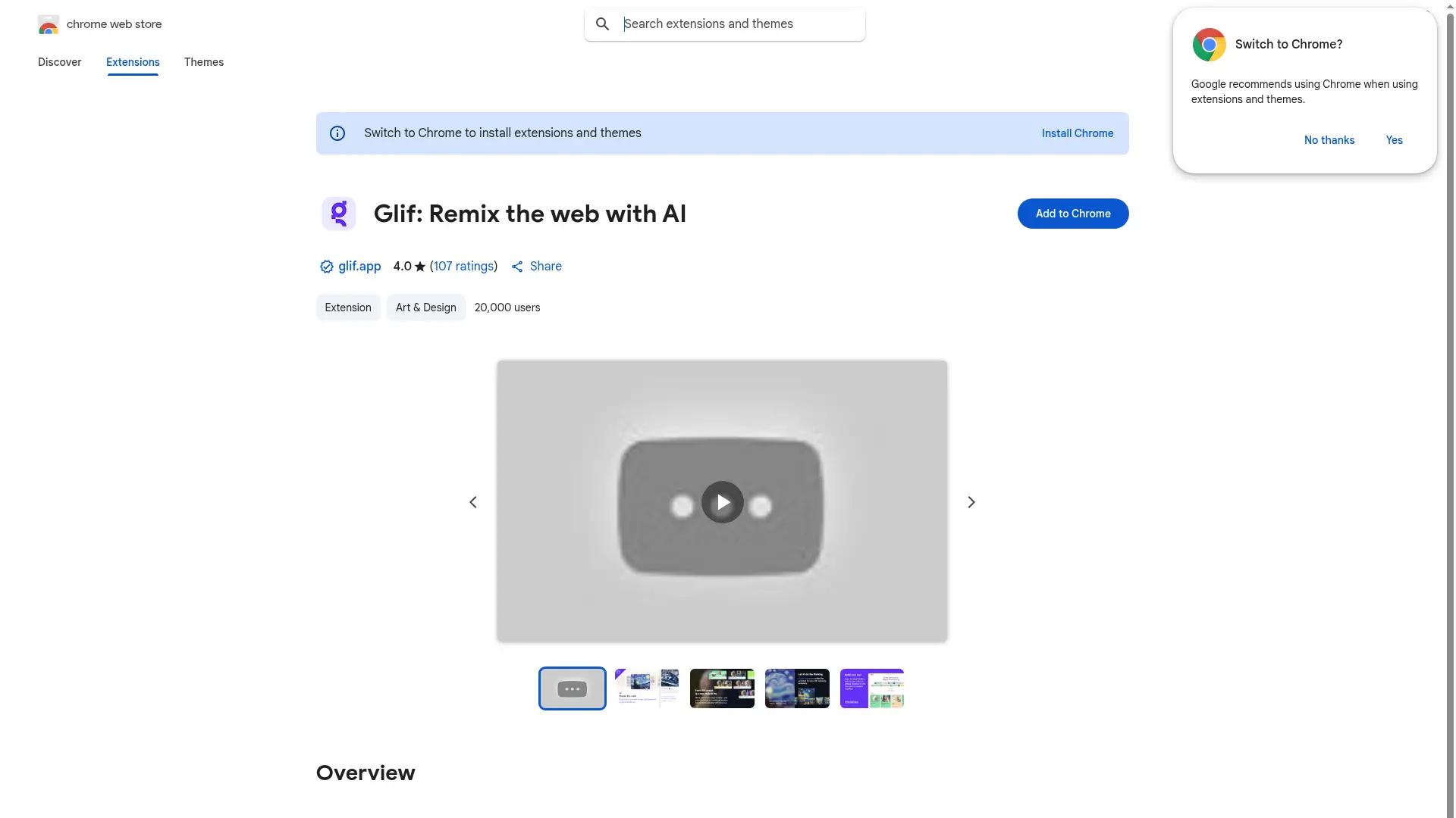 Glif screenshot