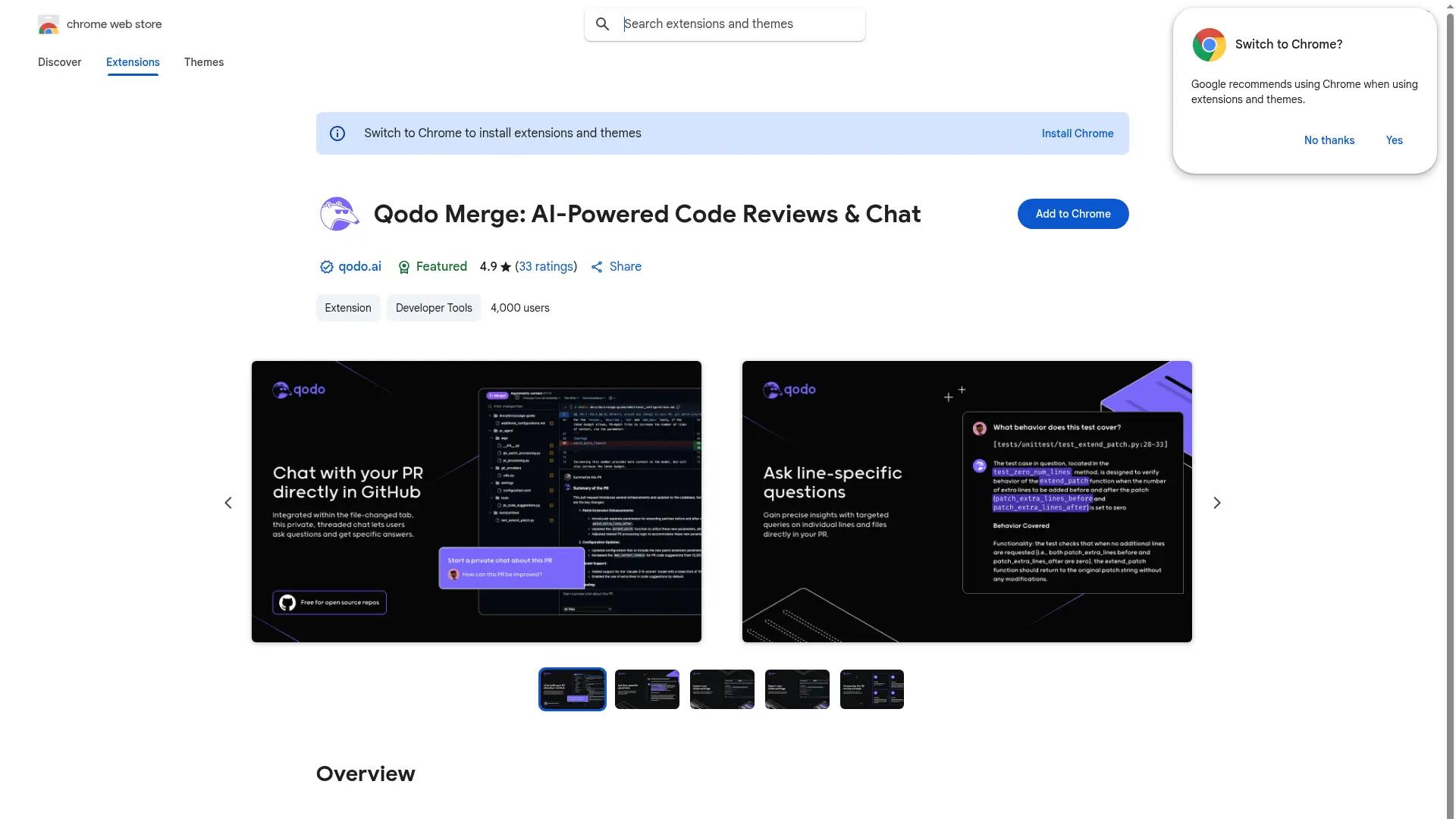 Qodo Merge screenshot