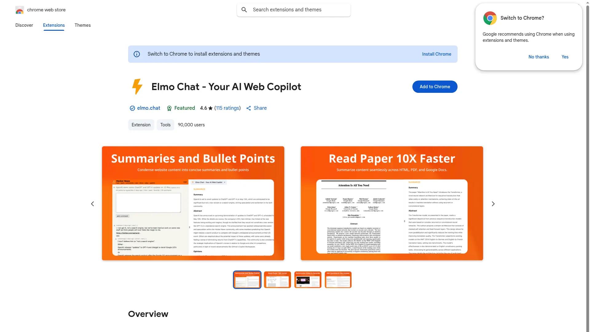 Elmo Chat screenshot