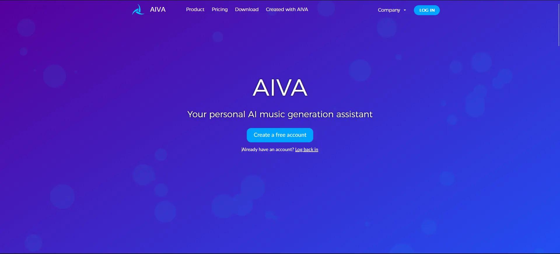 AIVA screenshot