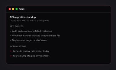 Talat AI Meeting Notes Review: Local-First Privacy