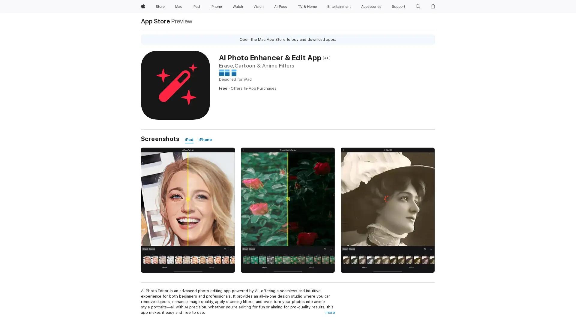 AI Photo Editor App screenshot