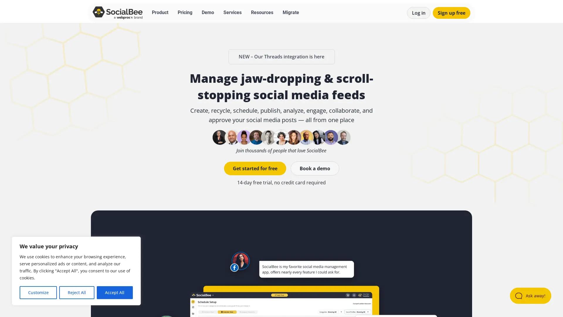 SocialBee screenshot