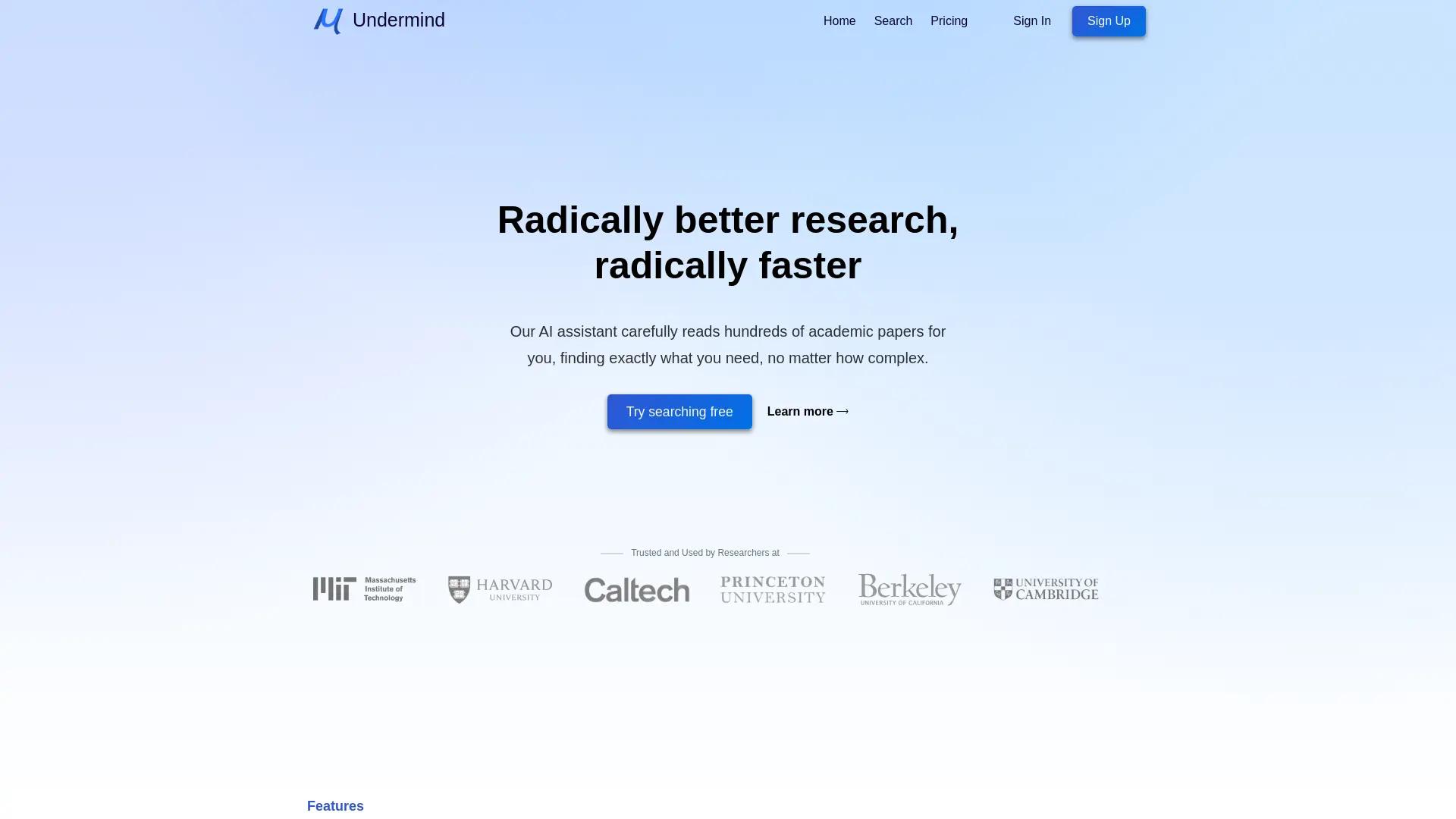 Undermind screenshot