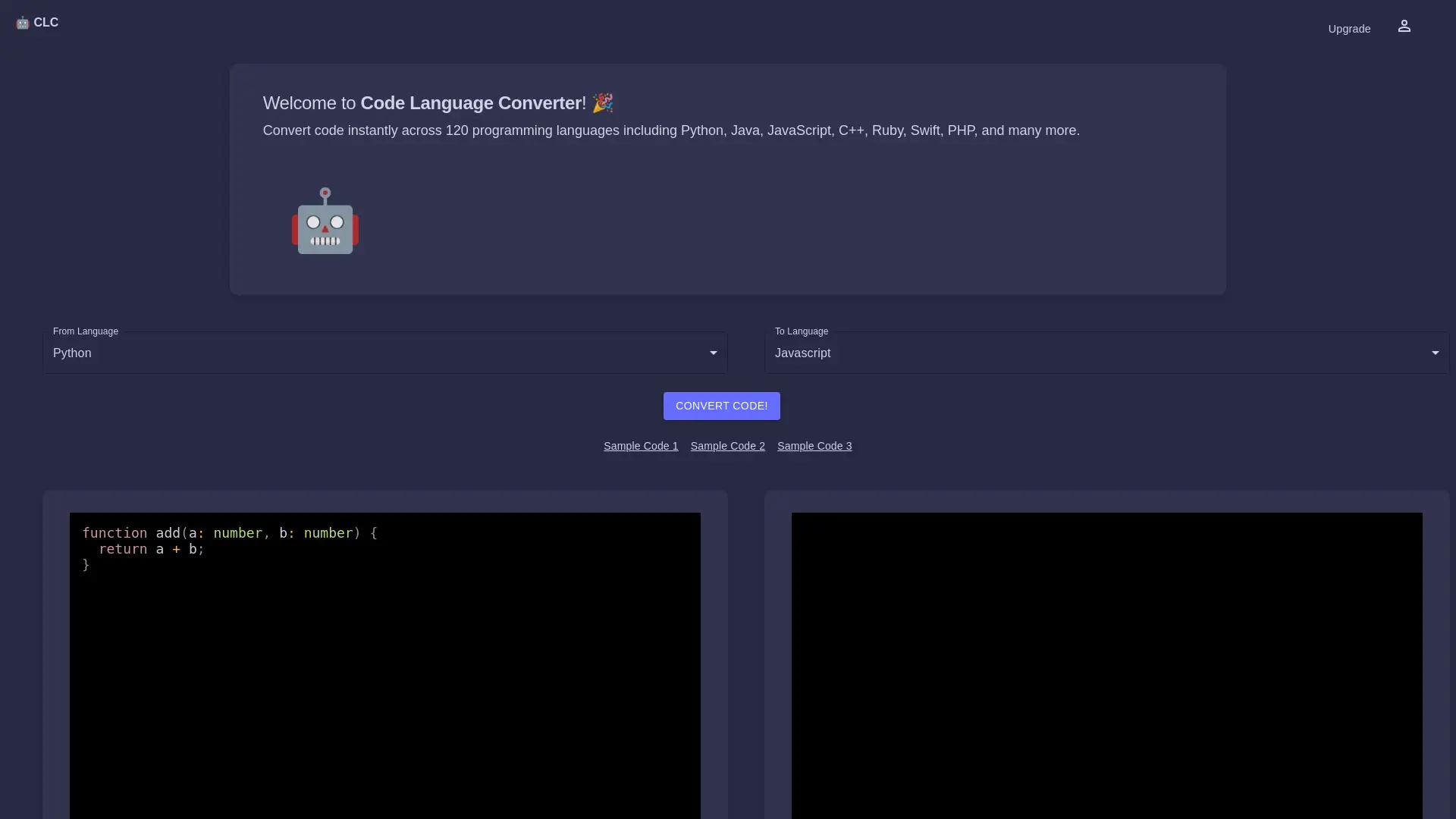 Code Language Converter screenshot