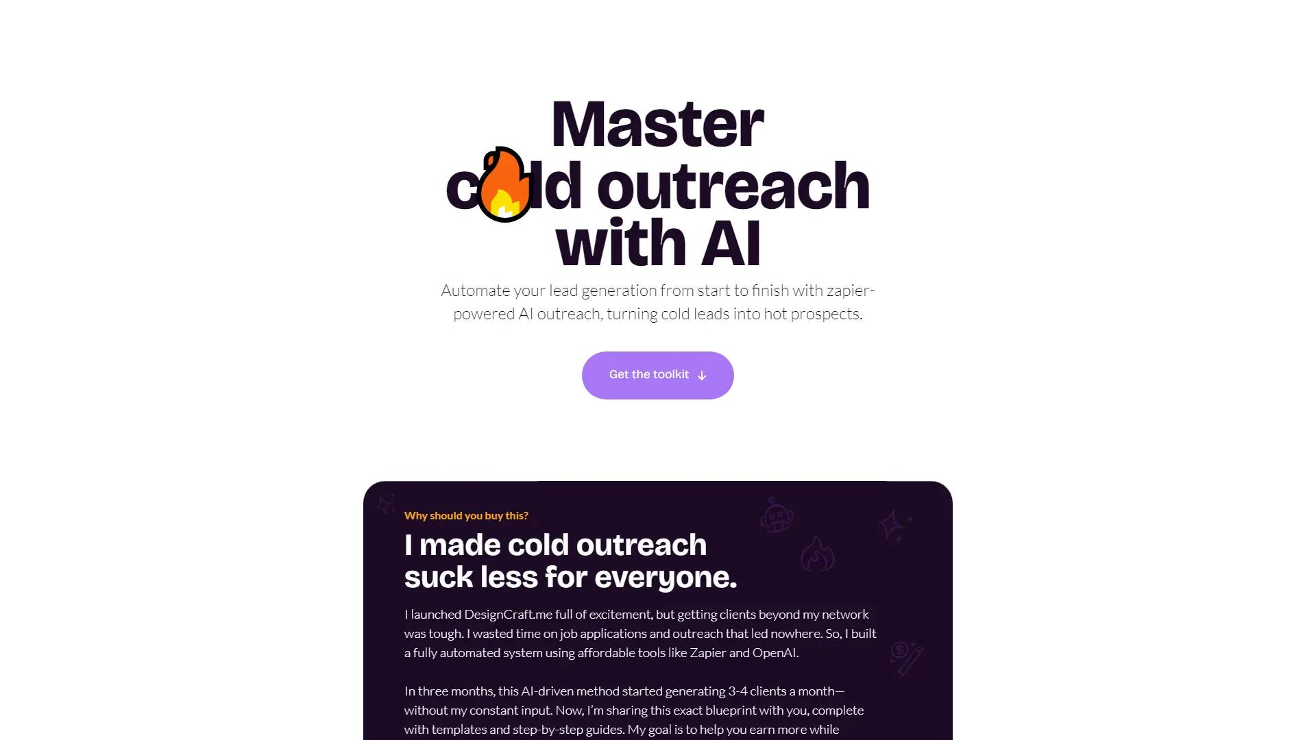 Cold Outreach with AI screenshot