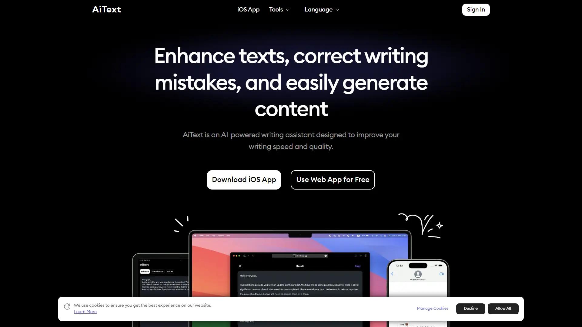AiText - AI Writing Assistant screenshot