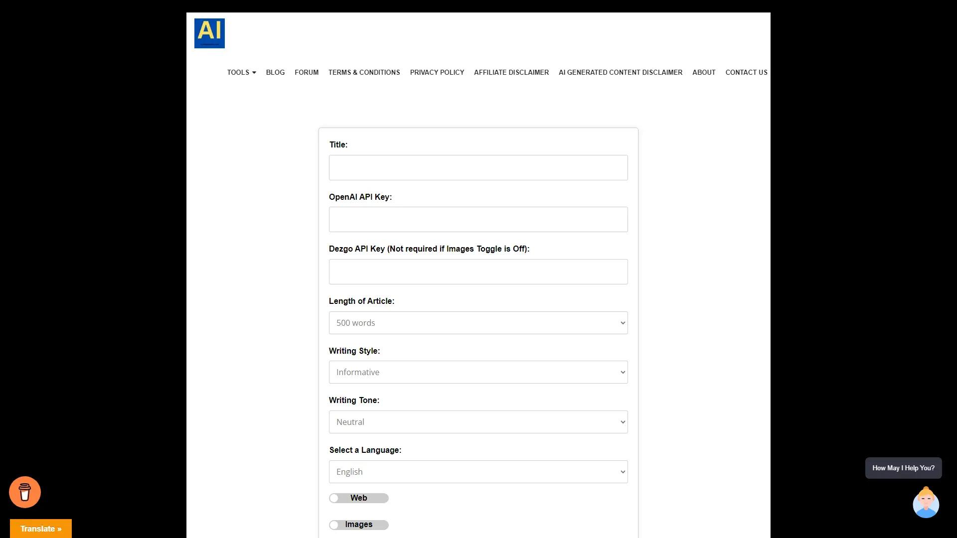 TechhorizonCity Content & Image Generator screenshot
