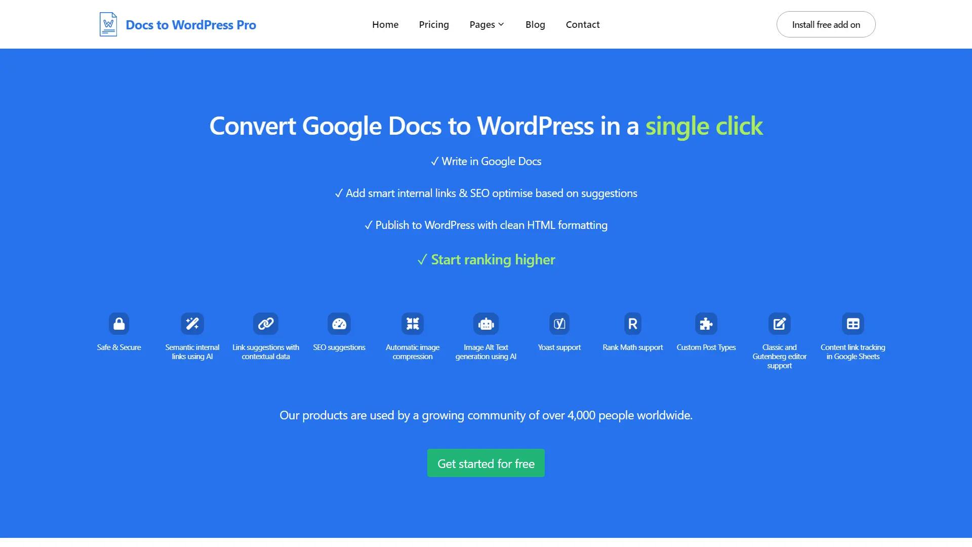 Docs To WP Pro screenshot