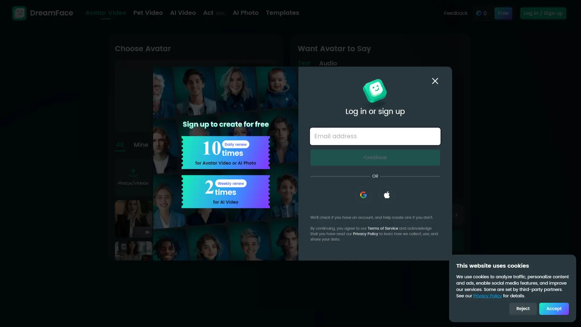 Tools.Dreamfaceapp screenshot