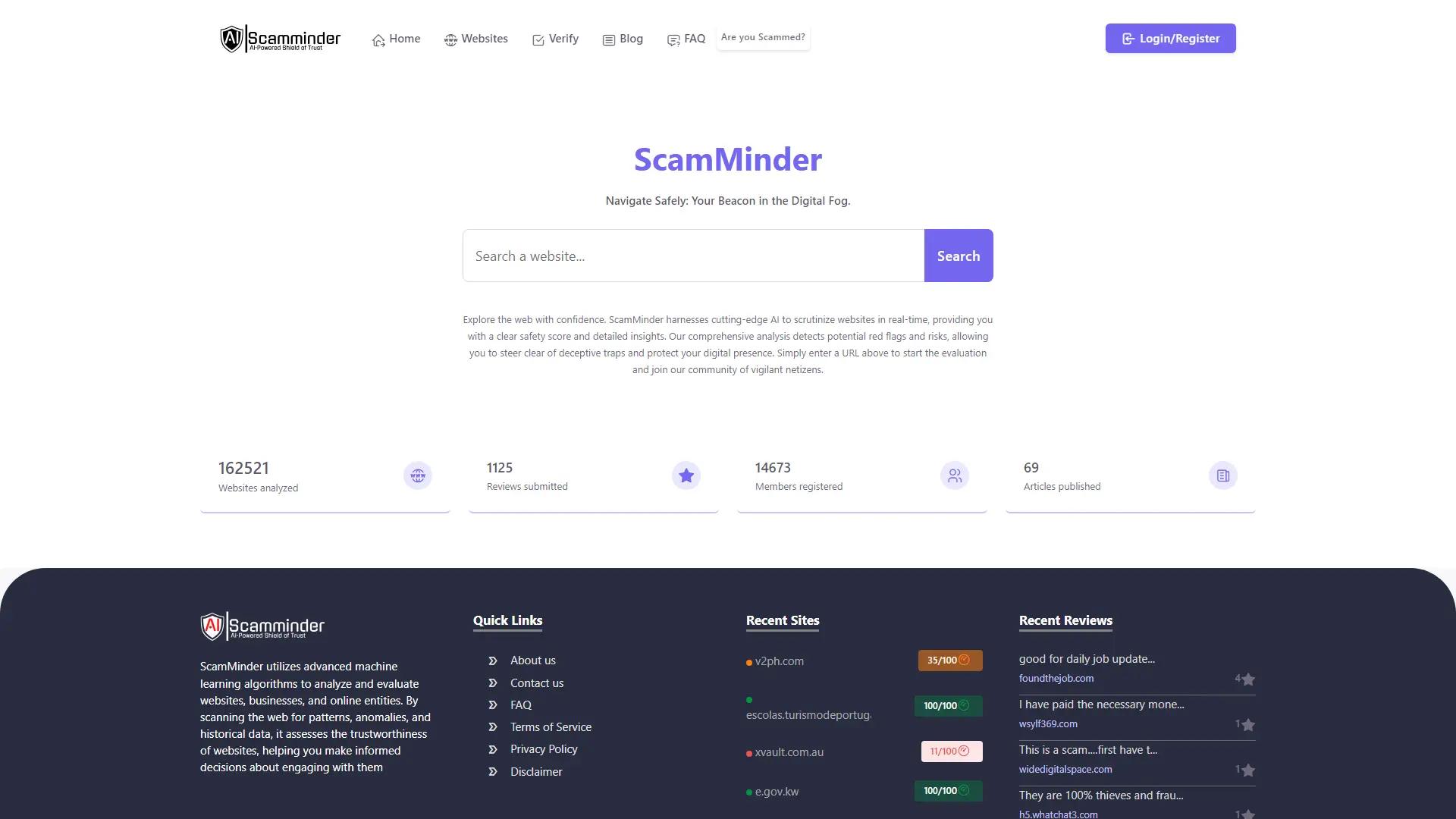 ScamMinder screenshot