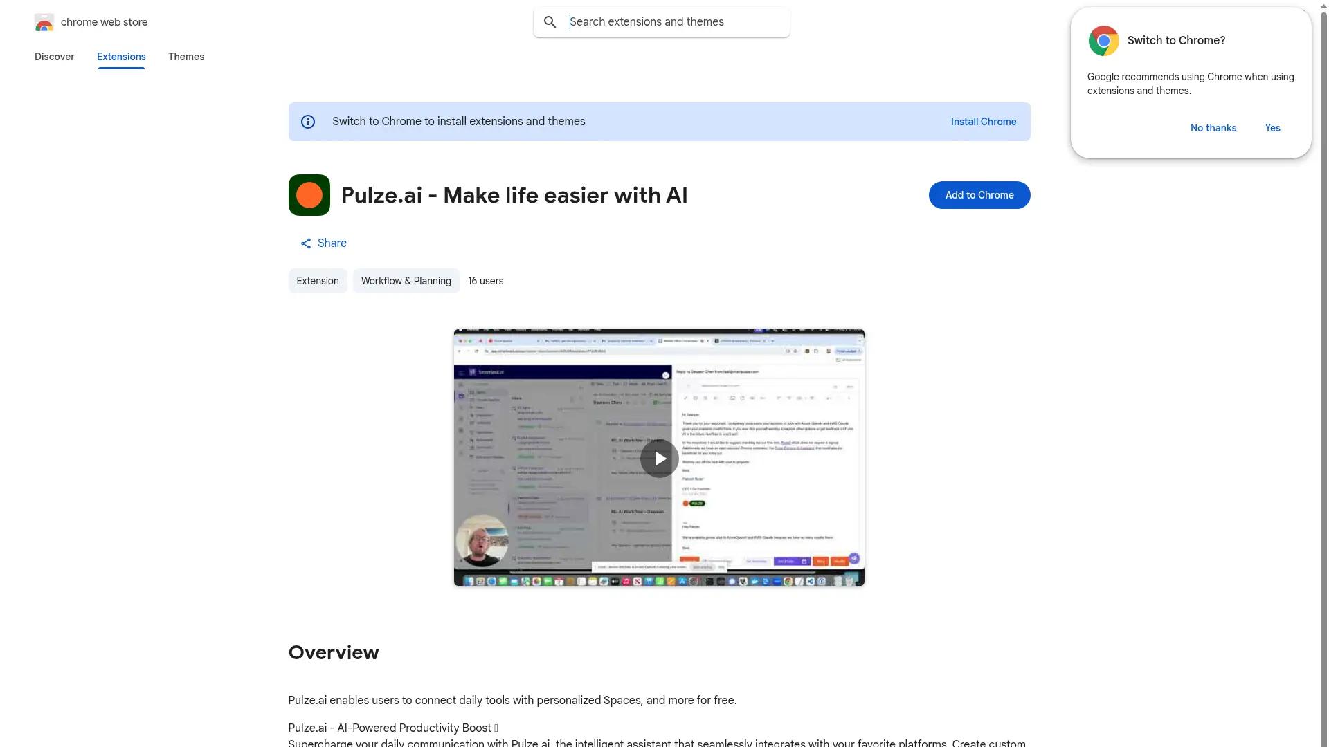 Pulze AI screenshot