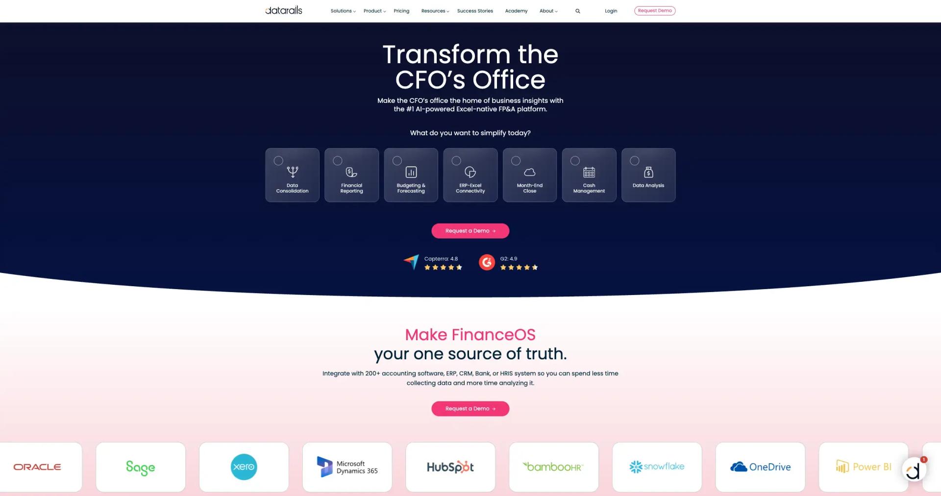 Datarails screenshot