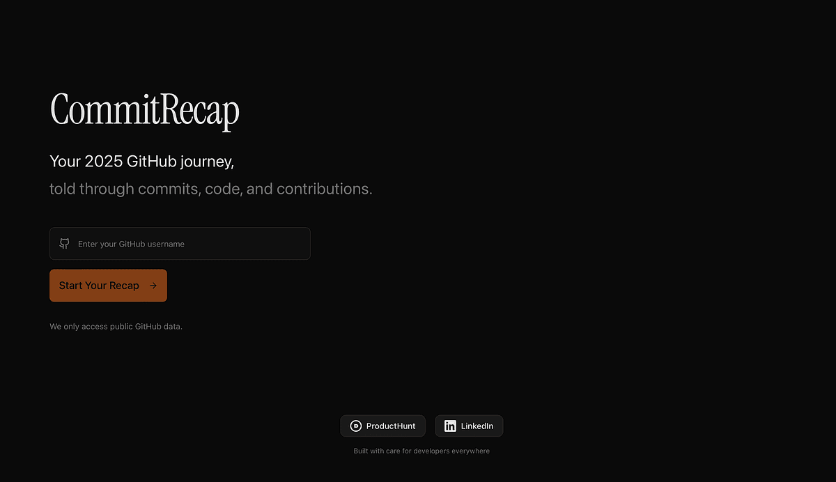 Revolutionize Your GitHub Story with AI-Powered CommitRecap