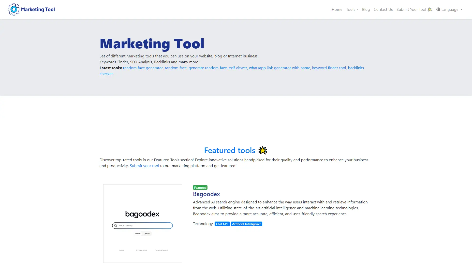 Tools Screenshot